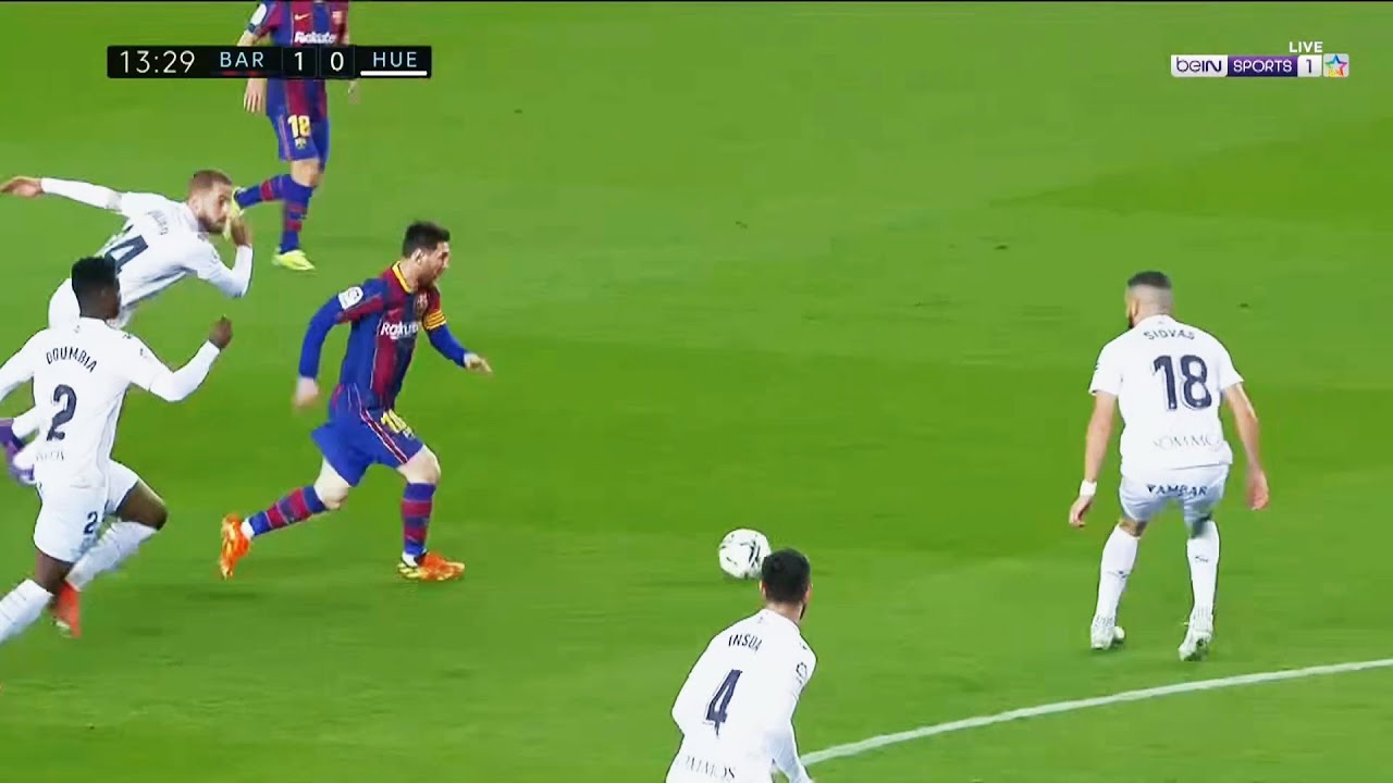 Lionel Messi Goal vs Huesca | Messi Most Appearance For
