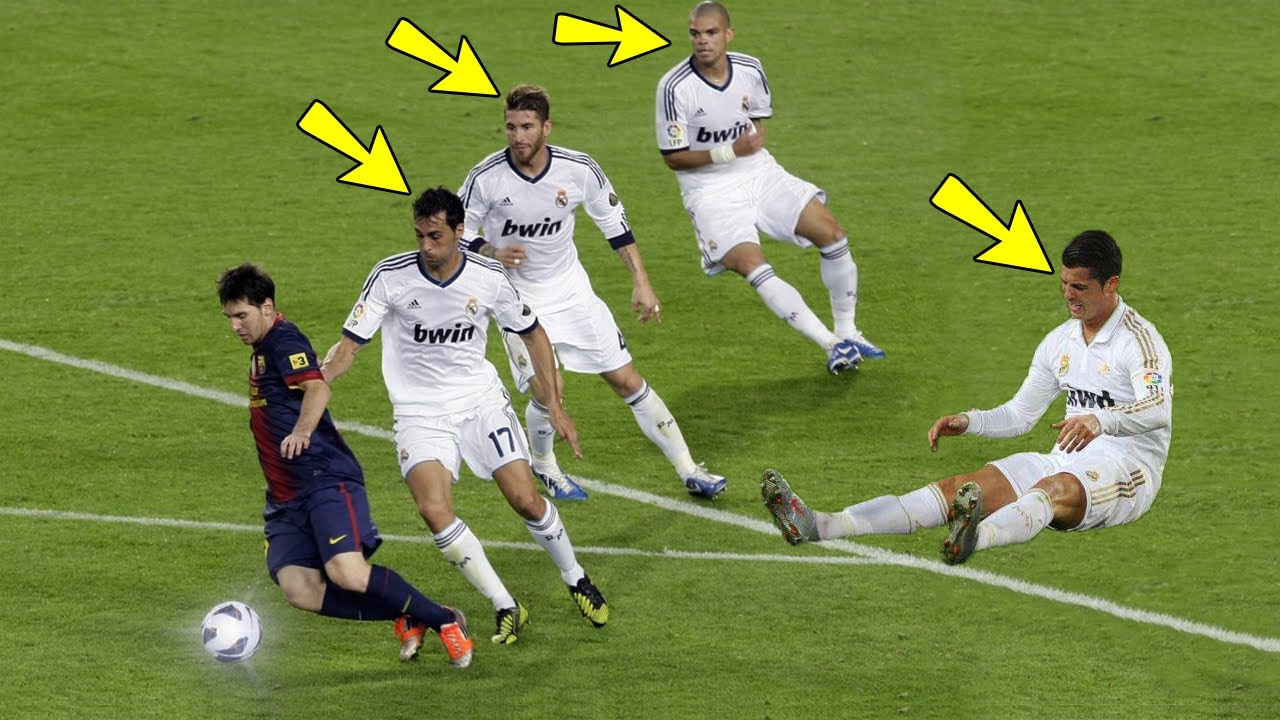 Lionel Messi Destruyendo Jugadores Leyendas - Humillaciones,