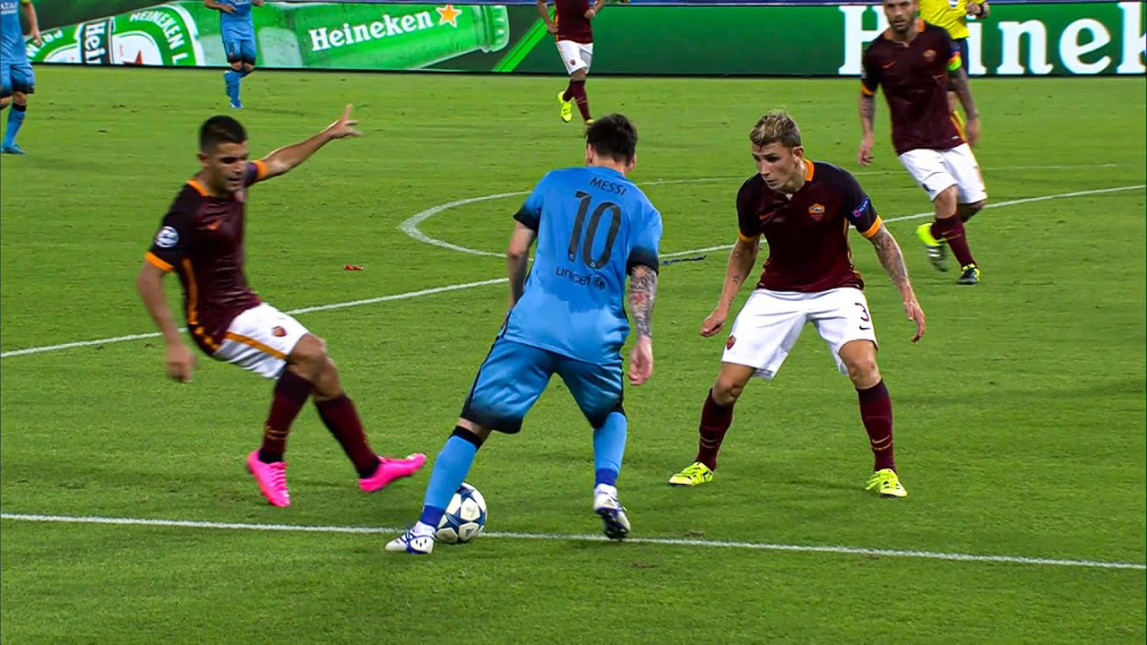 Lionel Messi vs AS Roma (Away) 2015/16 UCL - 1080i English
