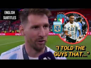 LIONEL MESSI on LAUTARO MARTÍNEZ's goal in the