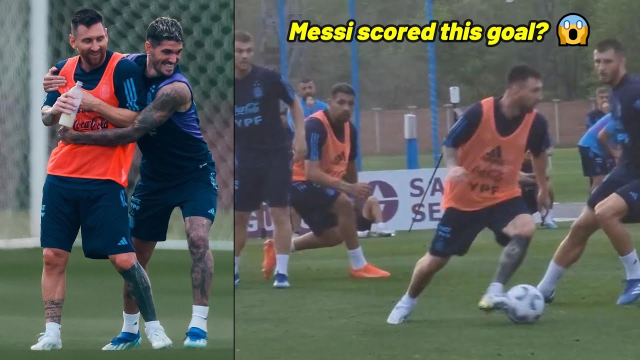 De Paul's reaction to Messi's incredible goal in Argentina