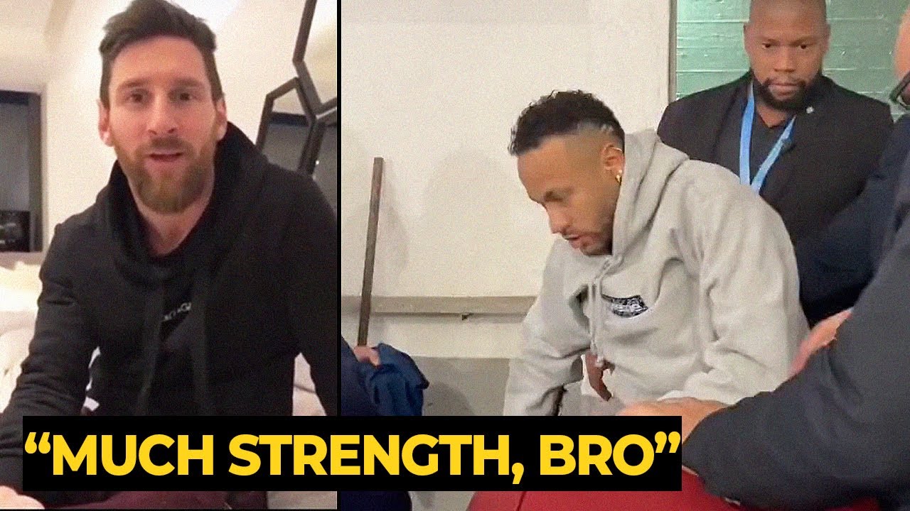 Leo Messi's reaction to Neymar's knee injury | Football News