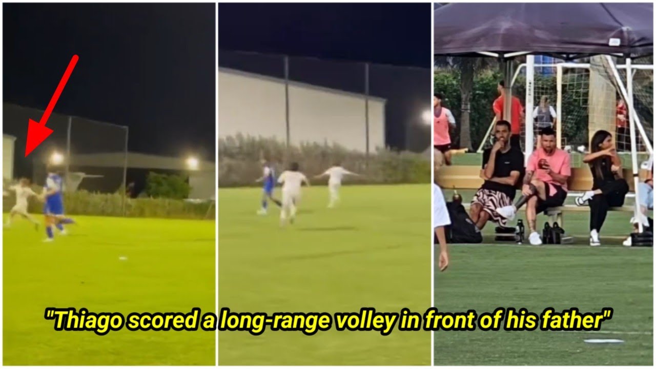 Lionel Messi's reaction after Thiago scored an amazing