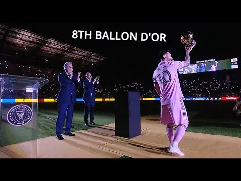 Lionel Messi Presents 8th Ballon d'Or at Inter Miami
