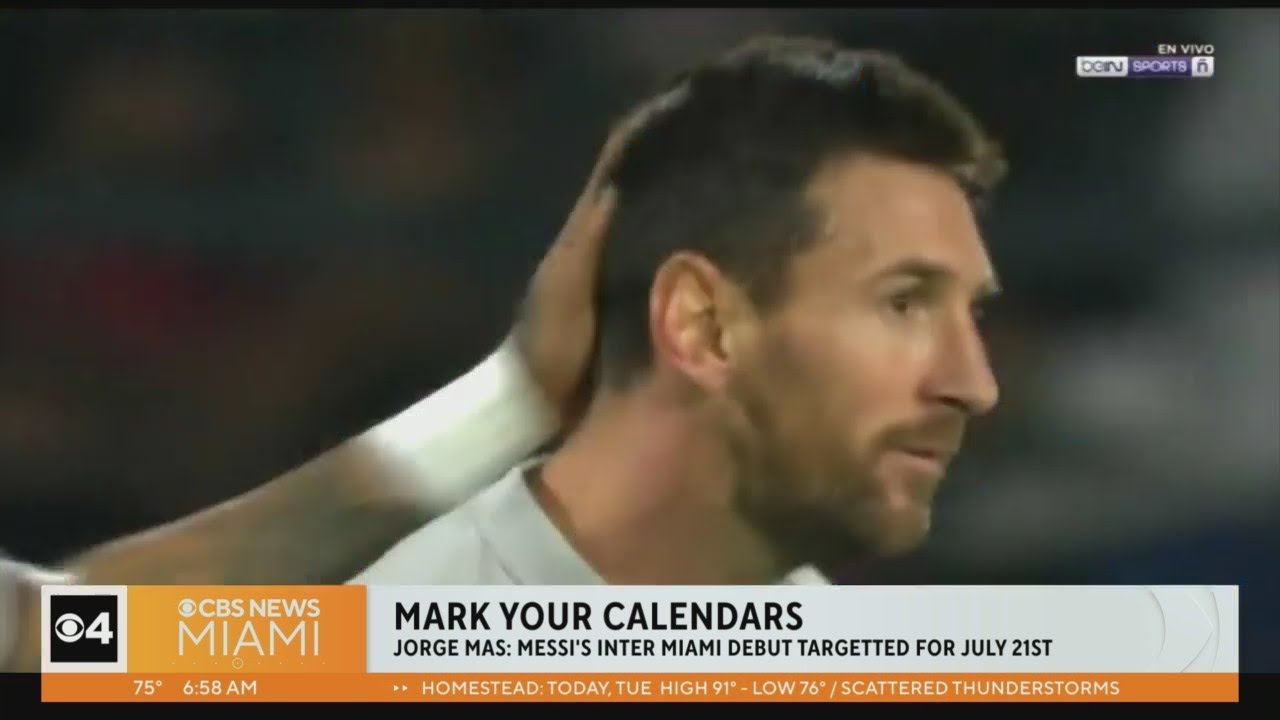Lionel Messi's first match with Inter Miami CF set for late
