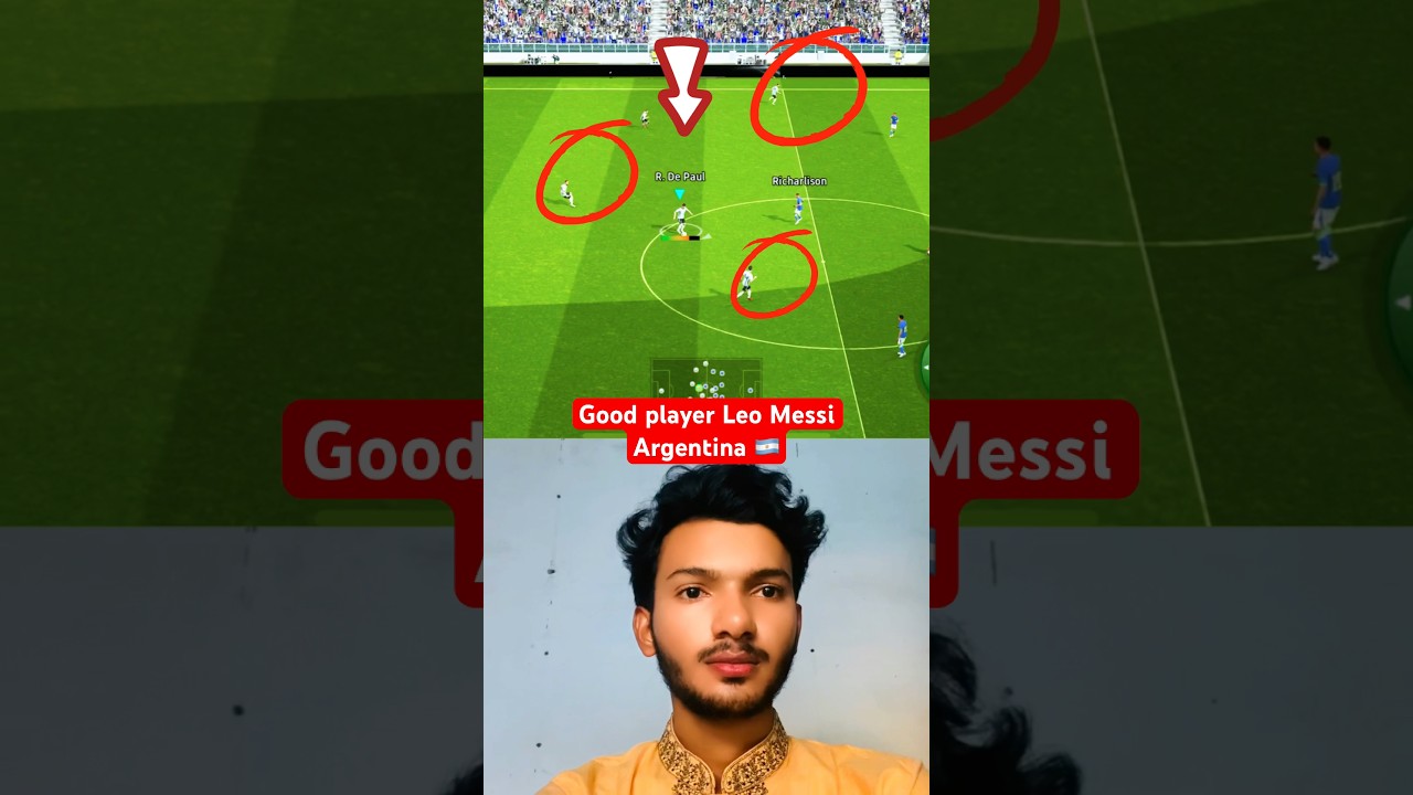 Good player Leo Messi Argentina..। #football #efootball