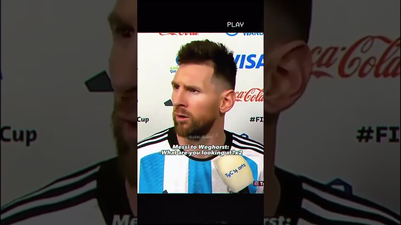 Messi's disrespect with Weghorstð¥