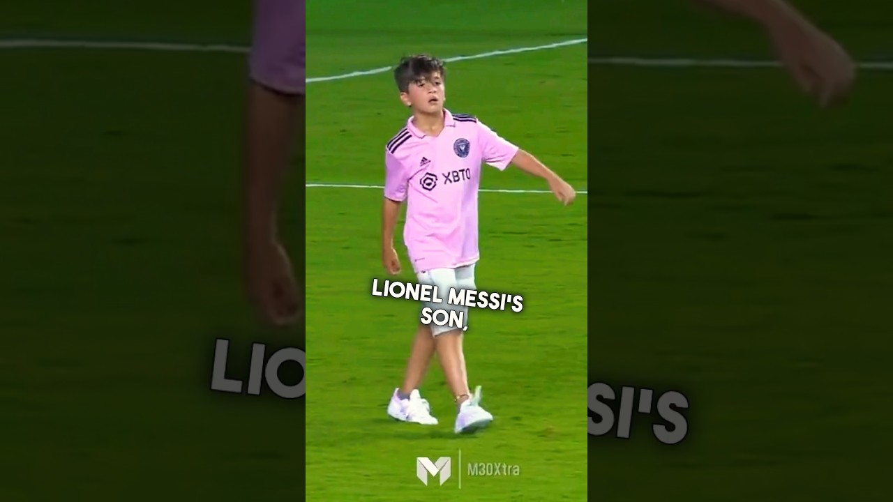 Thiago Messi shows off skills after Lionel Messi’s first