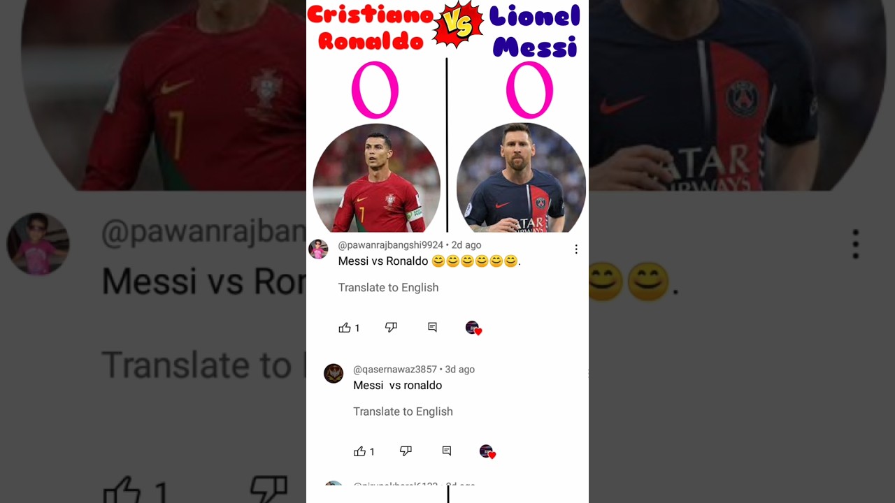 Cristiano Ronaldo VS Lionel Messi #ronaldo #messi #shorts