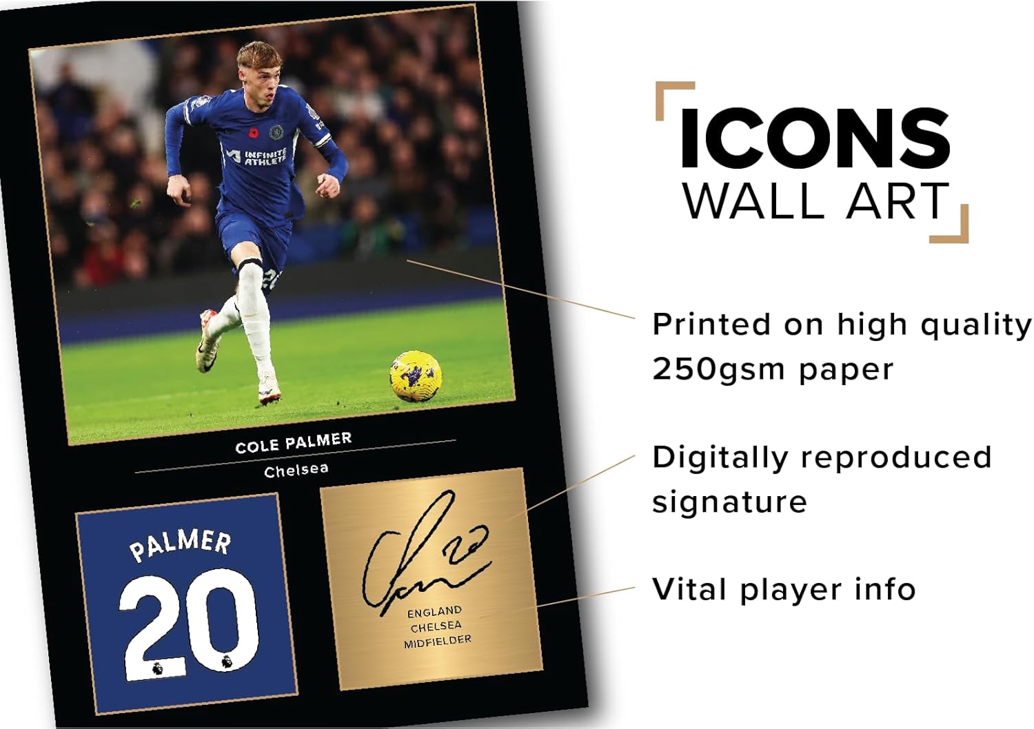 icons wall art lionel messi barcelona legends photo print format a4 cadeau pour les fans du barça reproduction numérique signé sans cadre