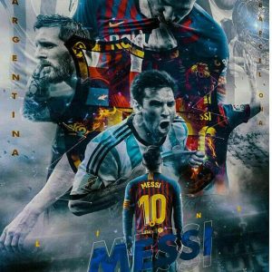 art sur toile magique – lionel messi fc barcelone – impression moderne de haute qualité – décoration murale design – taille : 40 x 30 cm