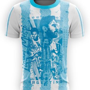 maillot de football lionel messi et champion d'argentine pour un usage quotidien, style sportif, unisexe, interlock, afa, design fantaisie, design unique, épuré et original. nous sommes sportivo