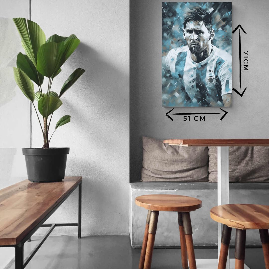 25 artstreet poster lionel messi – portrait de superstar du football – décoration murale de football – fc barcelone – souvenirs de messi – poster de légende du football (taille : 51 x 71 cm)