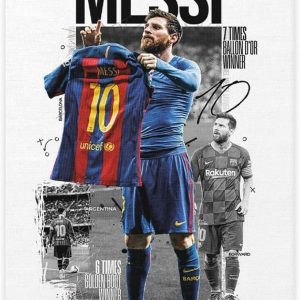 rsgfyc impression sur toile lionel messi, affiche leo messi, affiche du 500e but de messi, chambre, bureau, chambre, cadeau, 20 x 30 cm
