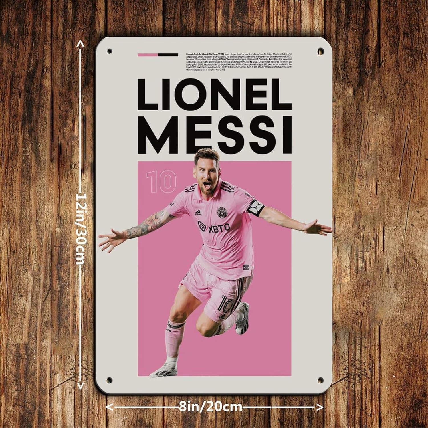affiche 57 de lionel messi décoration murale décoration murale 20 x 30 cm