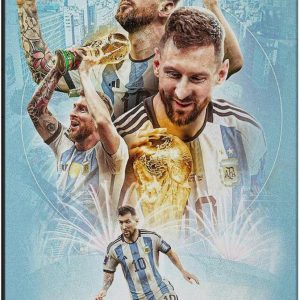 poster métal vintage lionel messi décoration murale 20 x 30 cm