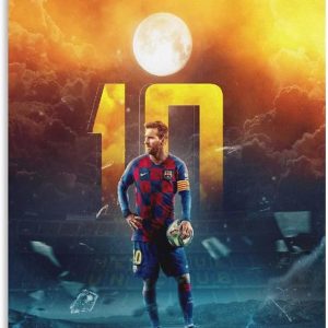 gnkio poster sur toile leo messi le roi du football pour chambre à coucher, famille moderne 20 x 30 cm