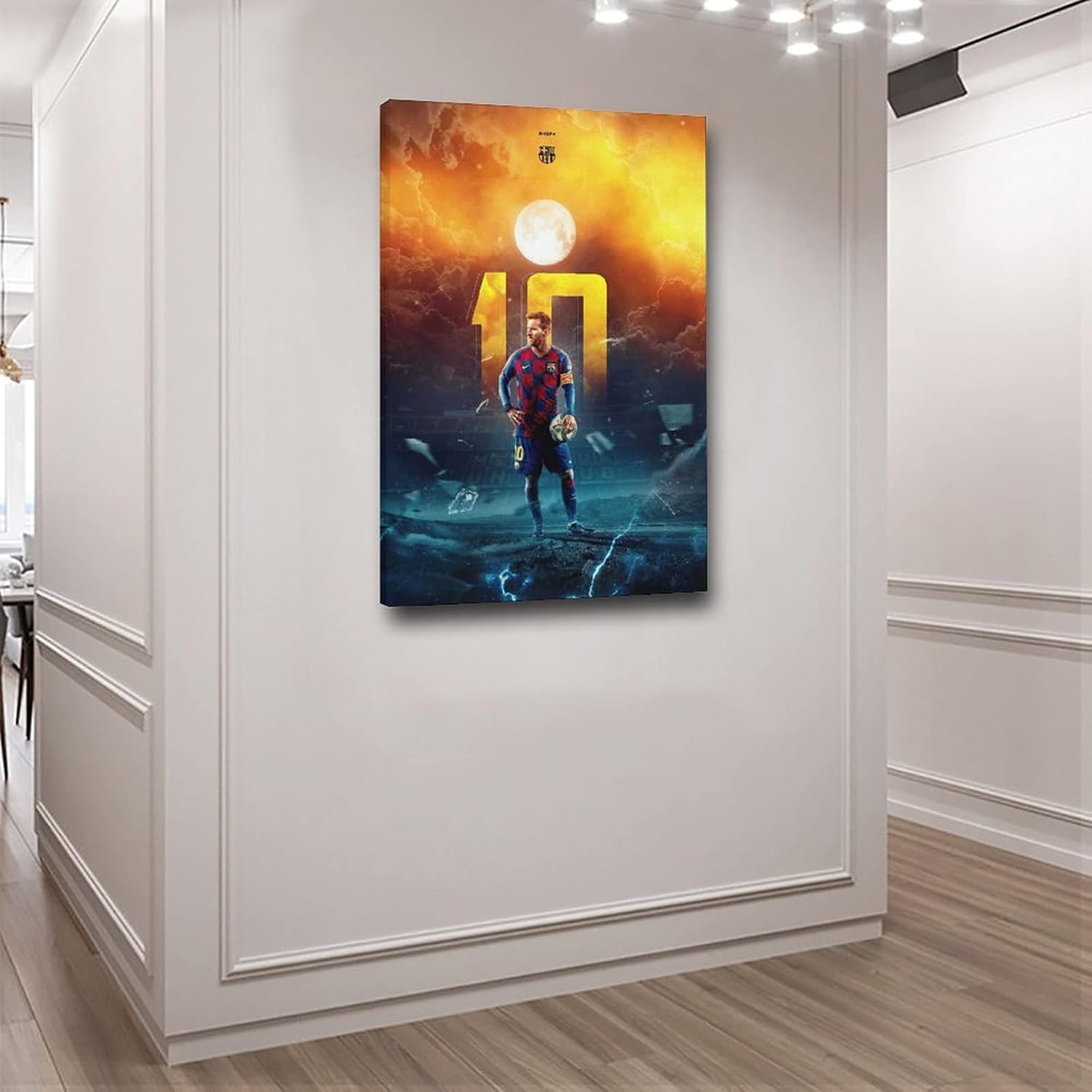 gnkio poster sur toile moderne leo messi le roi du football 40 x 60 cm