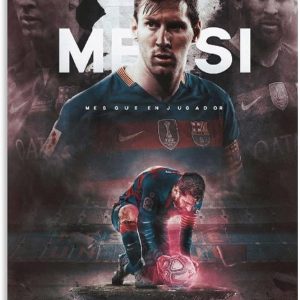 gnkio leo messi, le roi du football hd impression sur toile décoration murale moderne photo de famille 40 x 60 cm