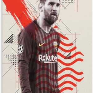 affiche décorative sur toile de joueur de football leo messi, décoration murale pour salon, chambre à coucher, 40 x 60 cm