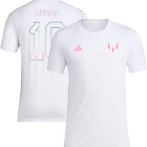 la collection adidas lionel messi x miami t shirts kids célèbre l'arrivée de messi à miami. bienvenue à miami messi