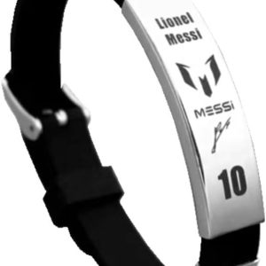 bracelet en silicone en acier inoxydable gaueiour messi10 pour fan de football