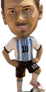 lionel messi, maille argentine, figurine, hauteur 20 cm, peinte à la main