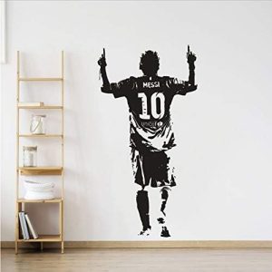 autocollant mural joueur de football jouant messi Étoile de football pvc papier messi papier peint 57x110cm