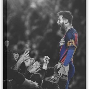 poster sur toile de sport de football lionel messi pour chambre à coucher, bureau, cadre cadeau 40 x 60 cm