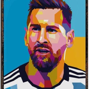 wehge lionel messi football superstar 9 affiche décoration murale 20x30 cm