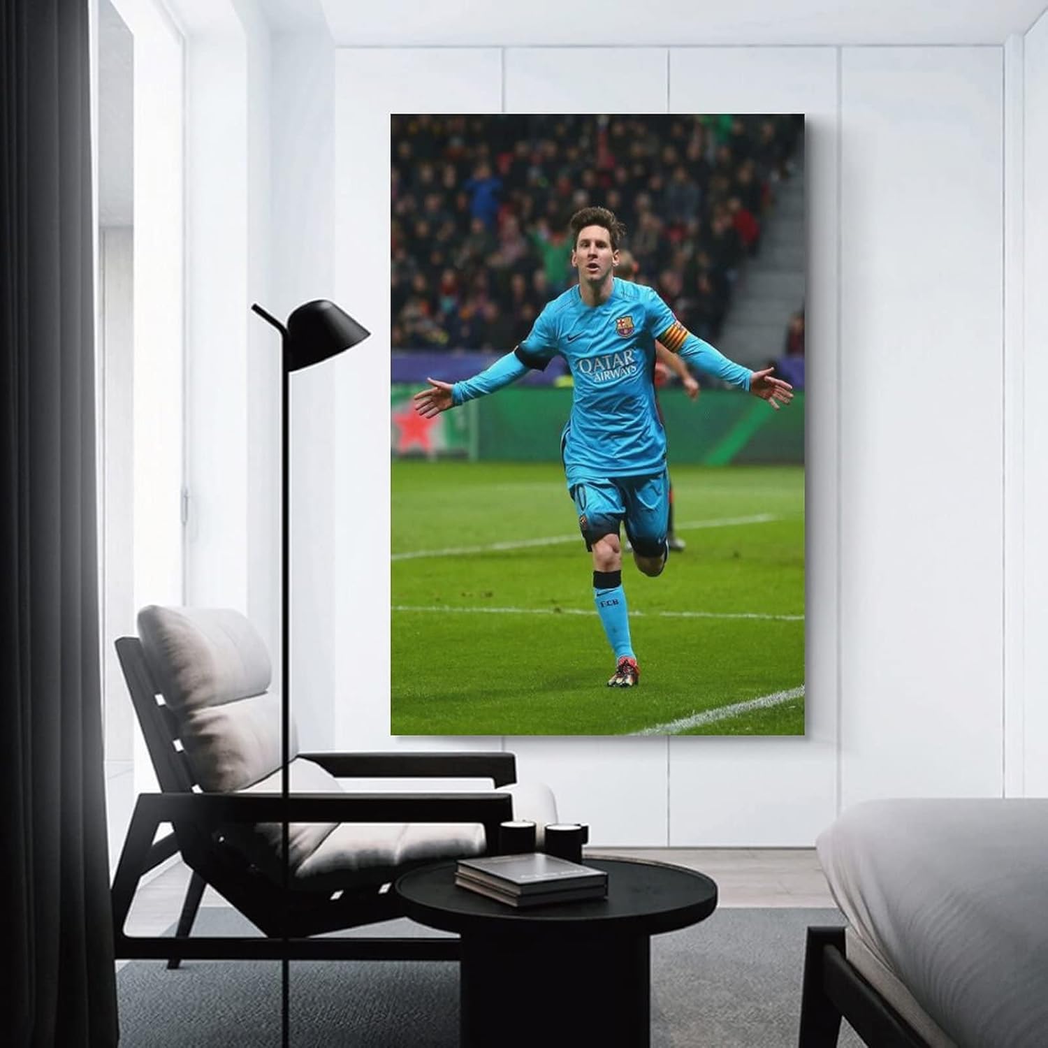 bybali lionel messi leo messi poster décoratif sur toile pour salon, chambre à coucher, 50 x 75 cm