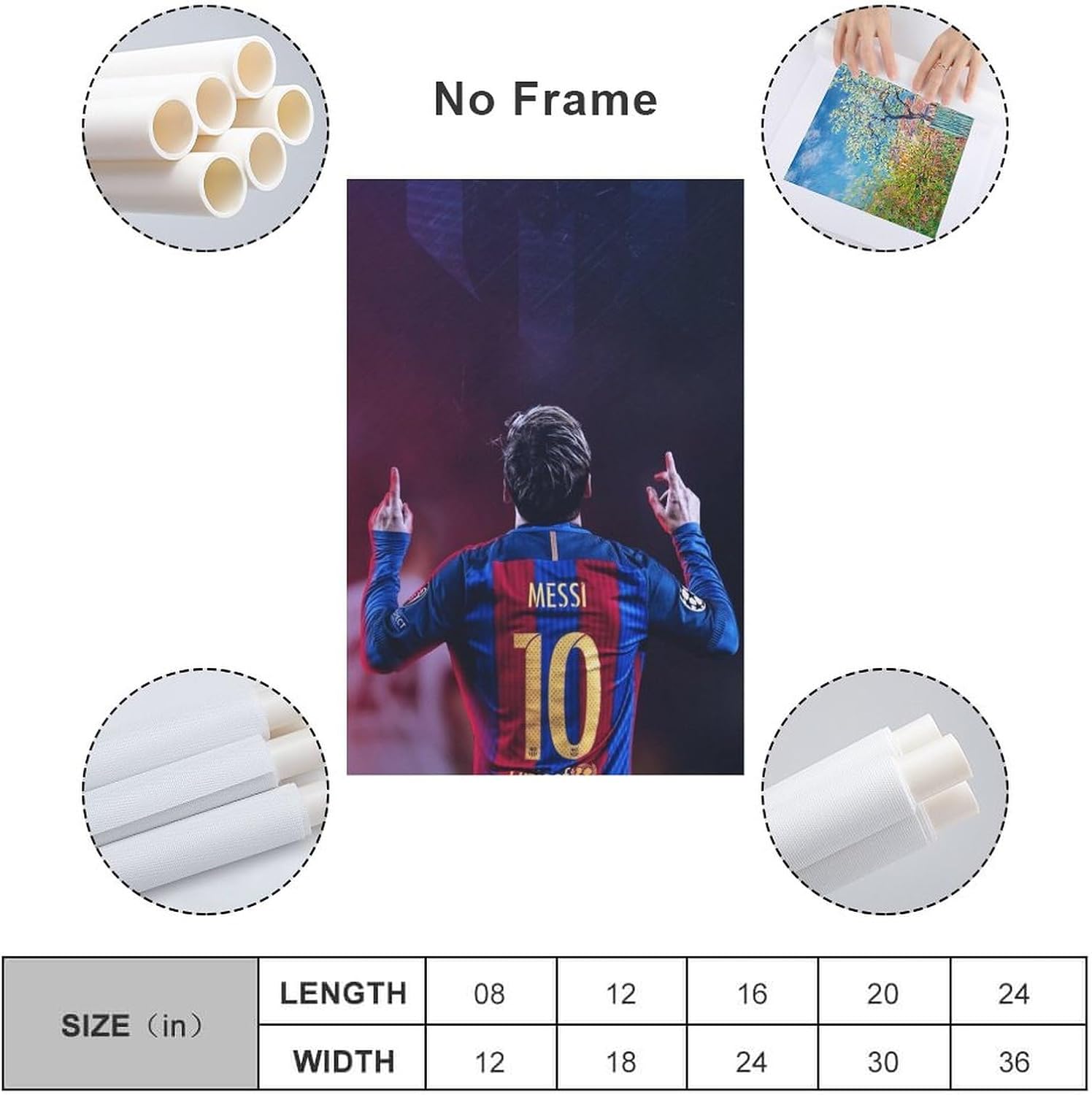 affiche de joueur de football argentin messi lionel (30), impression murale, peinture murale, décoration familiale, 30x45cm
