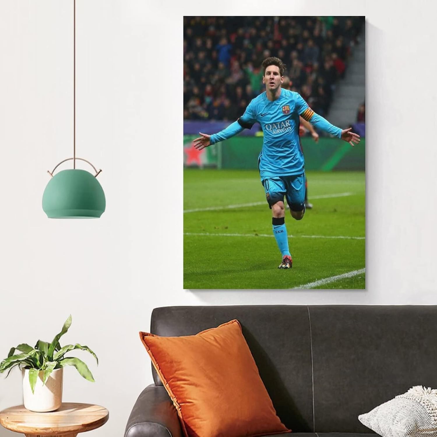 bybali lionel messi leo messi poster décoratif sur toile pour salon, chambre à coucher, 50 x 75 cm