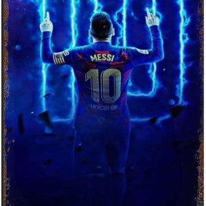 wehge lionel messi 2 superstar du football affiche décoration murale 20x30 cm