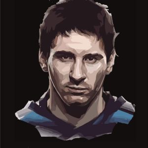 leo messi fc barcelone football la liga affiche encadrée décor moderne art décor chambre stylisation décoration murale