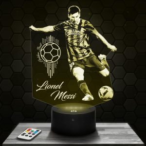 lampe d'appoint veilleuse tactile l. messi joueur de football sport lampe illusion led 3d, idée cadeau d'anniversaire de noël pour garçons et filles lampe de nuit pour chambre d'enfant ou d'adulte top