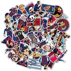 autocollants lionel messi, paquet de 50, autocollants imperméables pour ordinateurs portables, téléphones, étuis de téléphone, consoles, murs, valises, livres, jeux