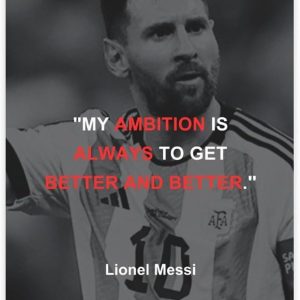 odafcahv lionel messi légende lionel messi citation toile affiche chambre bureau décoration cadeau 30x45 cm