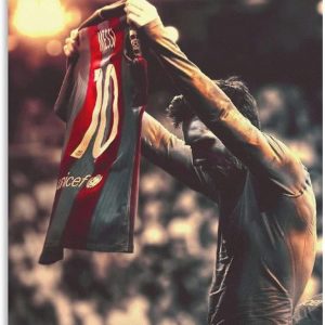 gnkio affiche d'athlètes sportifs joueur de football messi jersey king peinture décorative sur toile pour salon chambre à coucher 30 x 45 cm