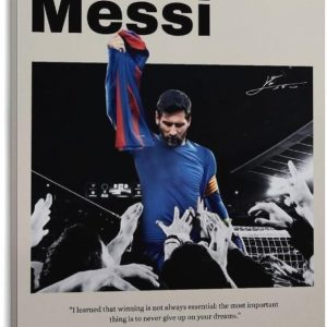 poster imprimé lionel messi de football messi barcelone, cadeau pour fan de leo messi, décoration murale pour salon, chambre à coucher, 20 x 30 cm