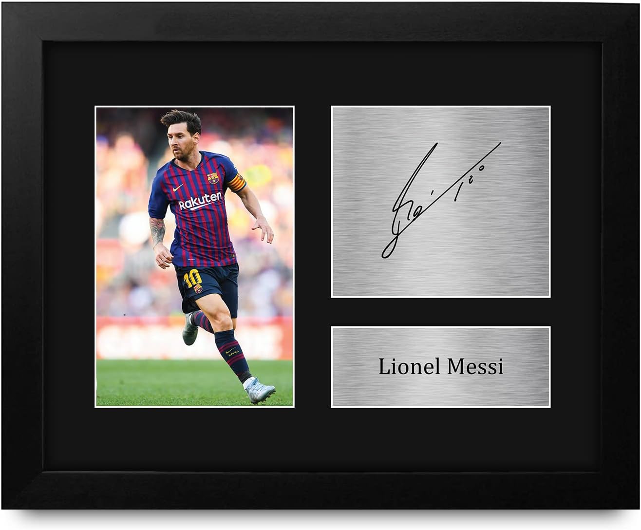 hwc trading lionel messi barcelone cadeaux usl affiche dédicacée encadrée pour les fans et supporters de football format lettre américaine
