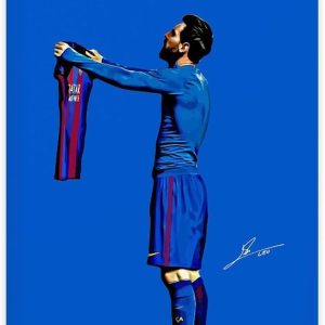 efhavce poster lionel messi, impression sur toile lionel messi, décoration de chambre, bureau, chambre, cadeau, 20 x 30 cm