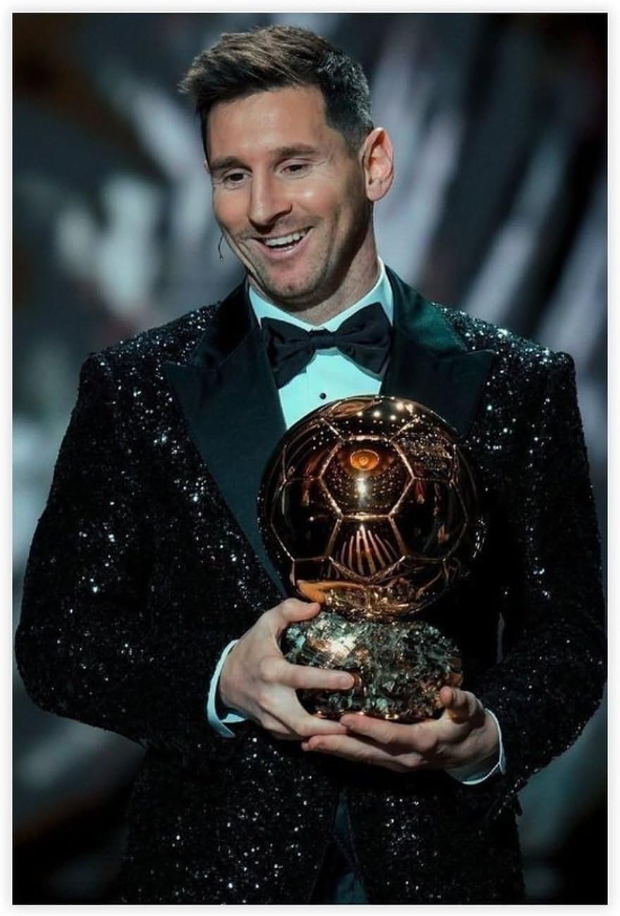 hfsjser poster sur toile 4k lionel messi décoration murale pour salon, chambre à coucher 30 x 45 cm