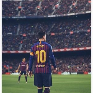 rsgfyc lionel messi poster sur toile signé lionel messi pour chambre à coucher, bureau, décoration cadeau 20 x 30 cm