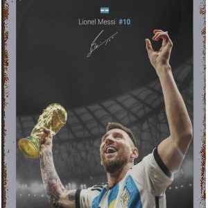 wehge lionel messi 15 superstar du football affiche décoration murale 20x30 cm