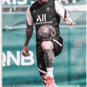 gkever toile peinture lionel messi leo messi (56) affiche de football toile mur art photo adapté pour bureau salon chambre 30x50 cm sans cadre