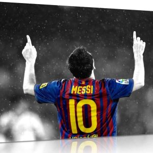 impression sur toile lionel messi barcelone fc (45,7 x 30,5 cm), salon