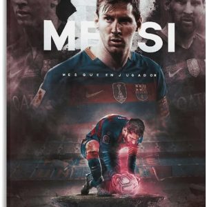 gnkio leo messi, le roi du football hd impression sur toile décoration murale moderne photo de famille 40 x 60 cm
