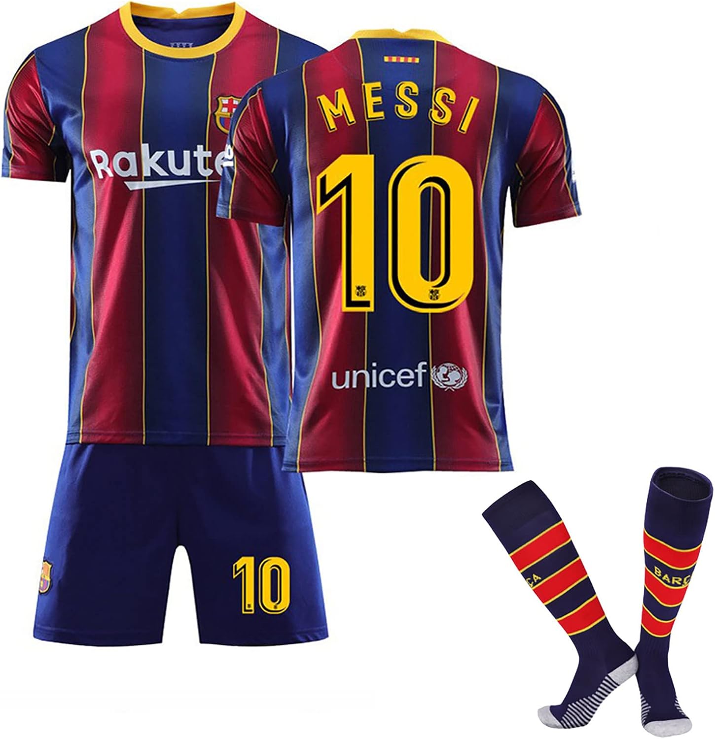 maillot de football rétro pour enfants de barcelone, maillot classique #10, ensemble barca pour enfants et adultes, chemise de football pour garçons, short avec chaussette
