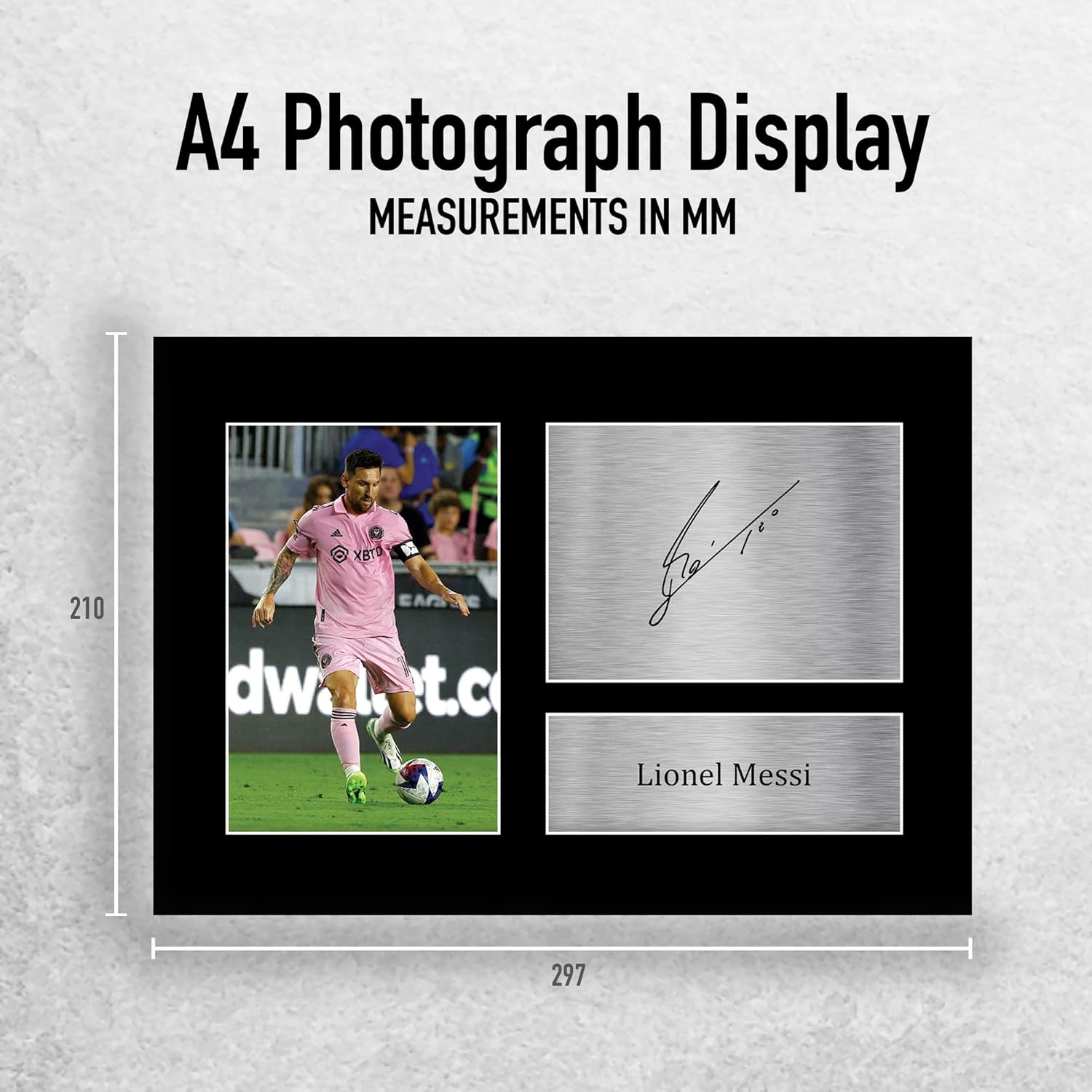 hwc trading a4 lionel messi inter miami photo autographe signée cadeaux pour les fans et supporters de football – a4